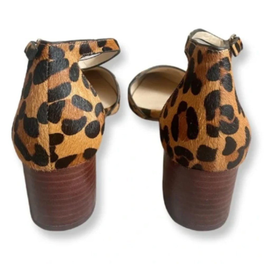 NEW Sole Society Katarina Point To Leopard Print Ankle Strap Pump Size 8 - Picture 4 of 6
